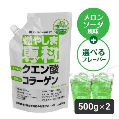 【定期購入エコ配】メロンソーダ風味１袋＋選べるフレーバー500g 1袋